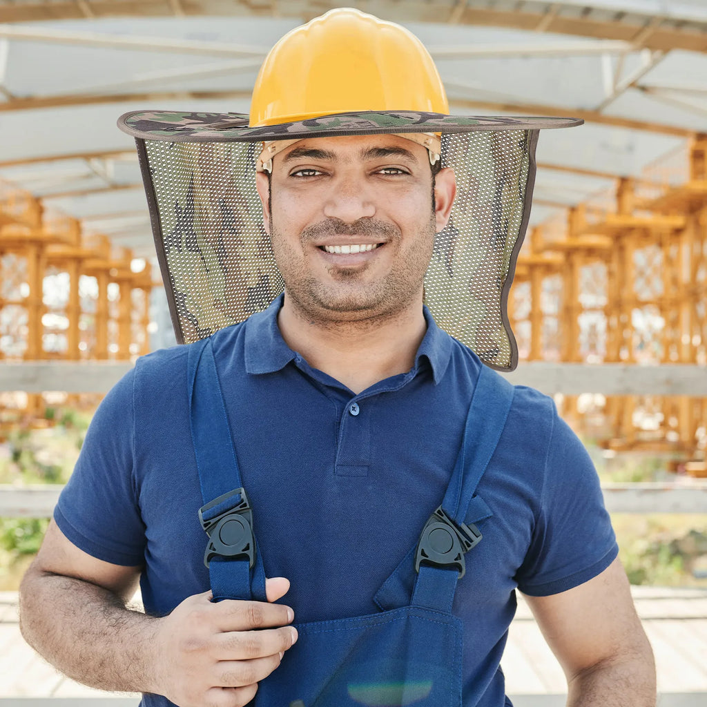 Hard Hat Sun Visor Shade Full Brim Neck Shade Cover for Construction Safety Helmets Detachable Uv Protection Outdoor Work