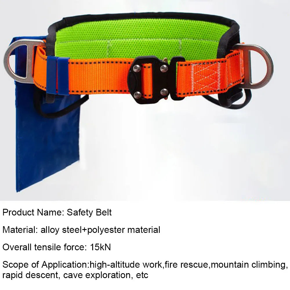 Single Waist Work Safety Belt High-altitude Work Harness Outdoor Rock Climbing Electrician Construction Protective Safety Rope