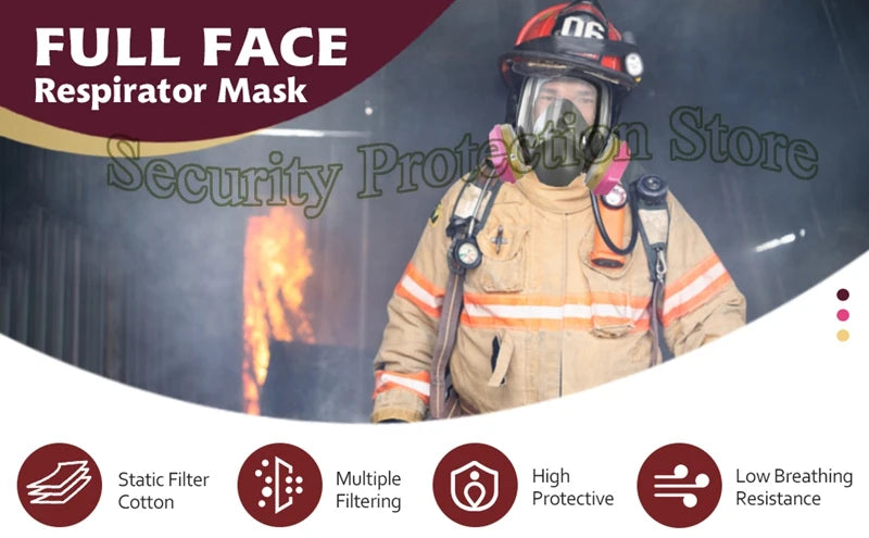 6800 Full Face Respirator Gas Paint Spray Mask with 60926 Cartridge for Painting Car Spray Epoxy Resin Dust Polishing Welding