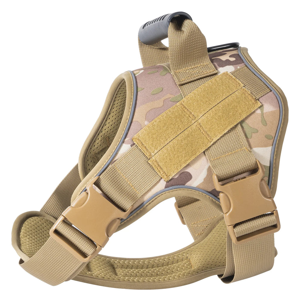 Dogs Harnesses Pet Tactical Breathable Chest Strap Leash Dog Vest Night Reflective Anti-Break