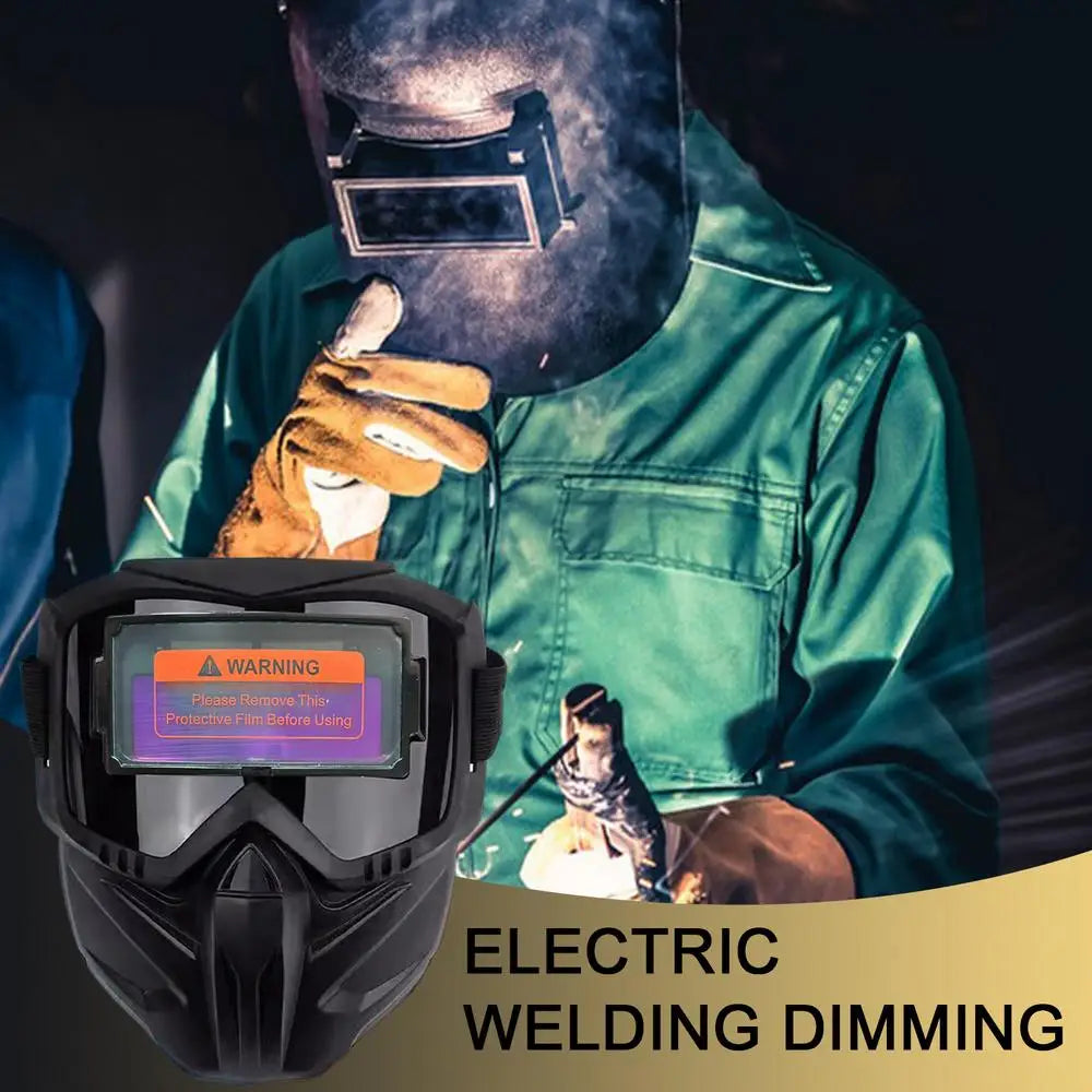 Auto Darkening Welding Mask For Arc Weld Grind Cut Solar Power Welder Mask True Color Lens Large View Welding Helmet
