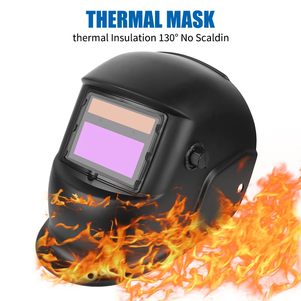 Welder Mask Auto Darkening Large View True Color Lens Solar Power Welding Mask Welding Helmet For Arc Weld Grind Cut