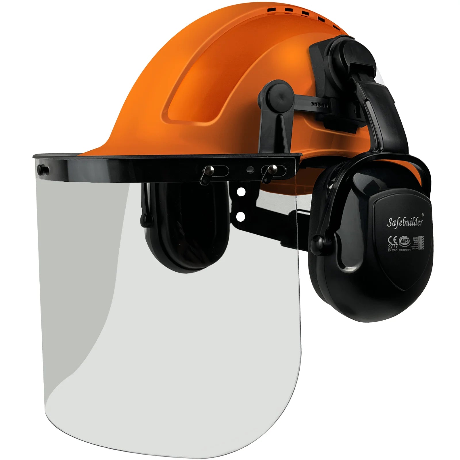 ANSI Forestry Safety Helmet 3 in 1 Chainsaw Arborist Helmet with Face Shield & Ear Muffs Hearing Protection Forestry Hard Hats