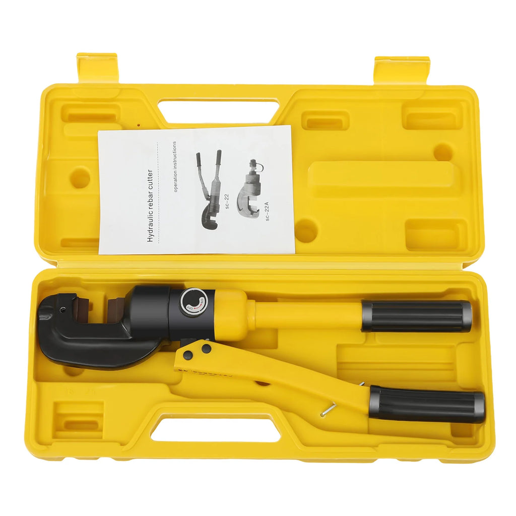 8Ton Portable Hydraulic Rebar Cutter with Toolbox, Handheld Rebar Shear for 0.16-0.63 Inch Steel Bars, No Installation