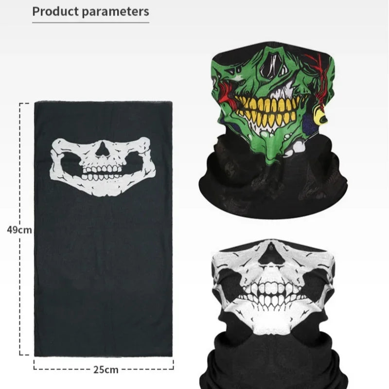Bicycle Helmet Hood Bandana Scarf Breathable Windproof Skull Men Balaclava Ski Mask Cycling Caps Snowboard Face Cover Motorcycle