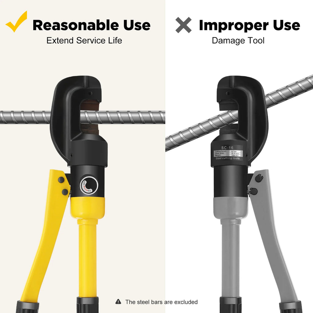 8Ton Portable Hydraulic Rebar Cutter with Toolbox, Handheld Rebar Shear for 0.16-0.63 Inch Steel Bars, No Installation