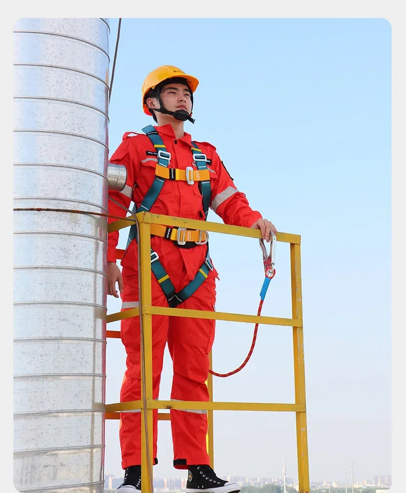 Safety Harness for Work in Height with Safety Rope Belt Carabiner Outdoor Climbing Industrial Full Body Security Protection