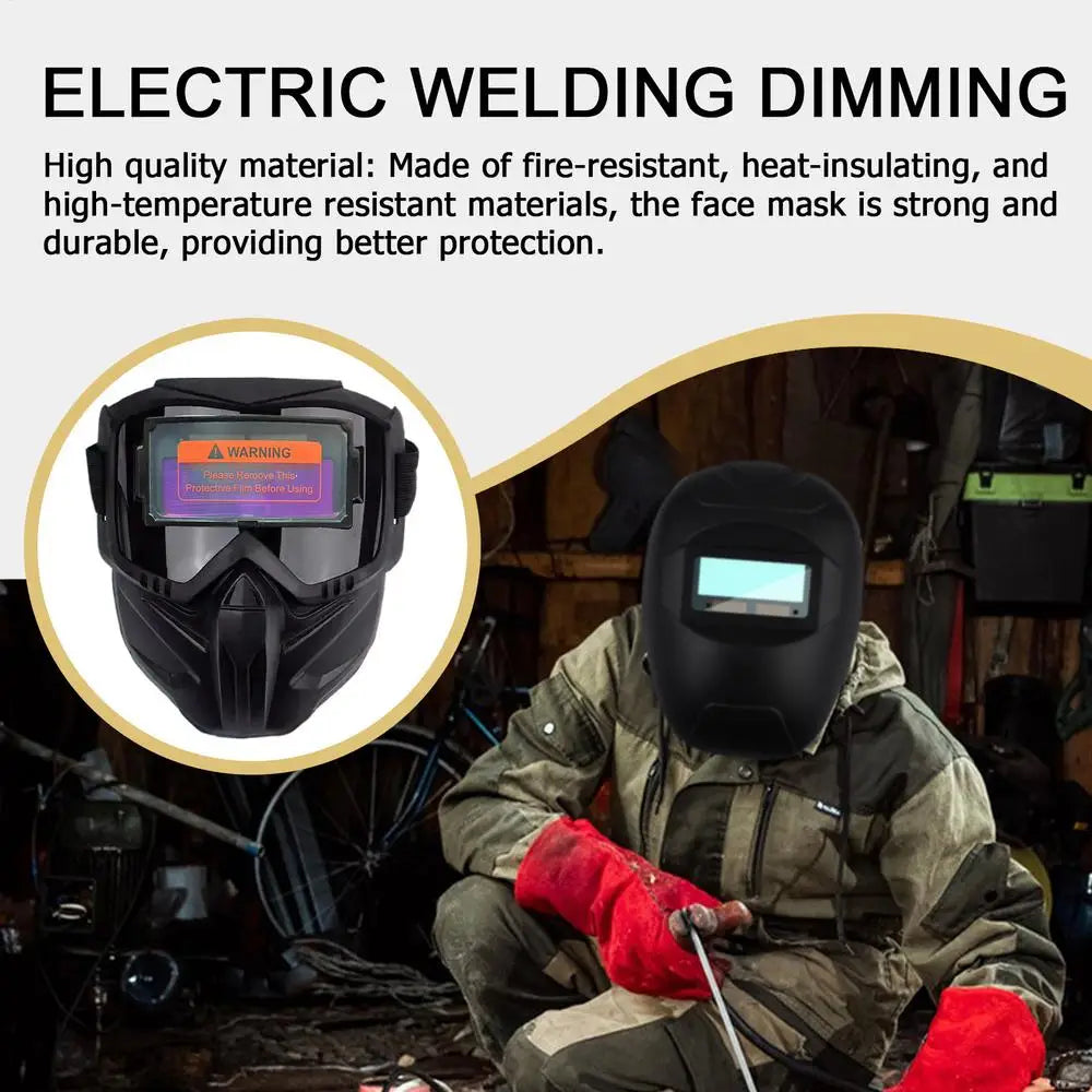 Auto Darkening Welding Mask For Arc Weld Grind Cut Solar Power Welder Mask True Color Lens Large View Welding Helmet