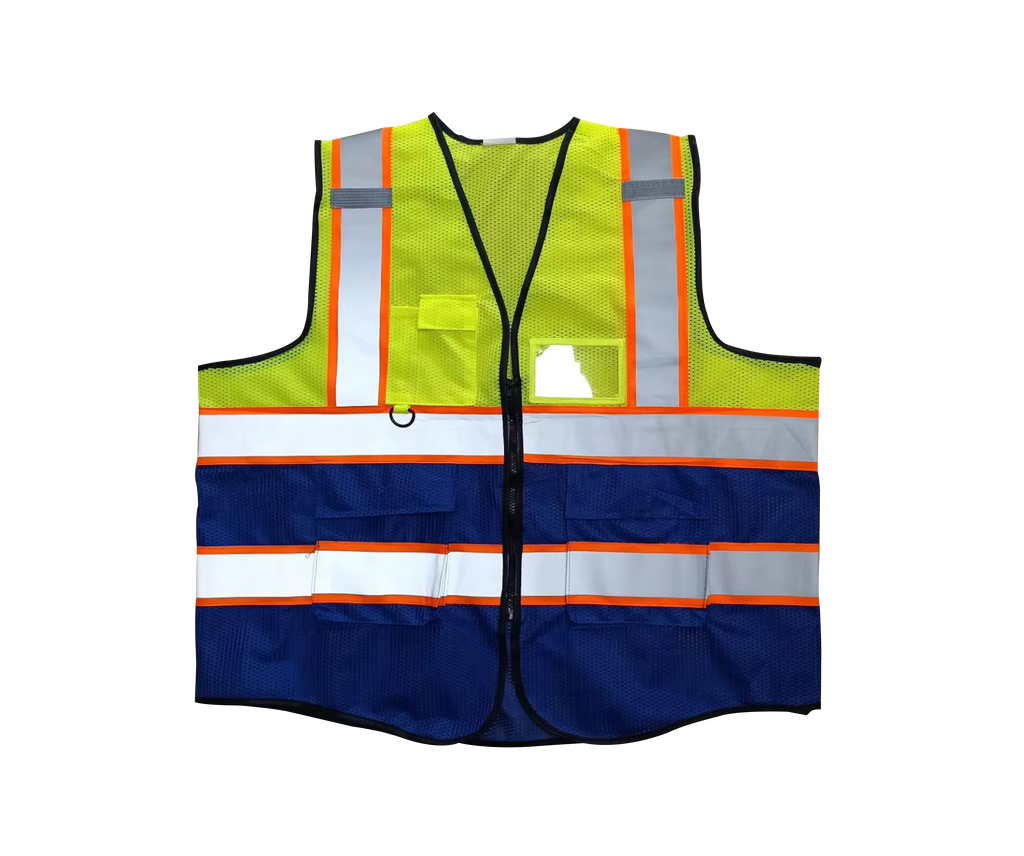 Mesh Safety Vest Customized Your Text Logo Reflective Motocycle Vest Hi Visibility Construction Work Uniform Security ANSI