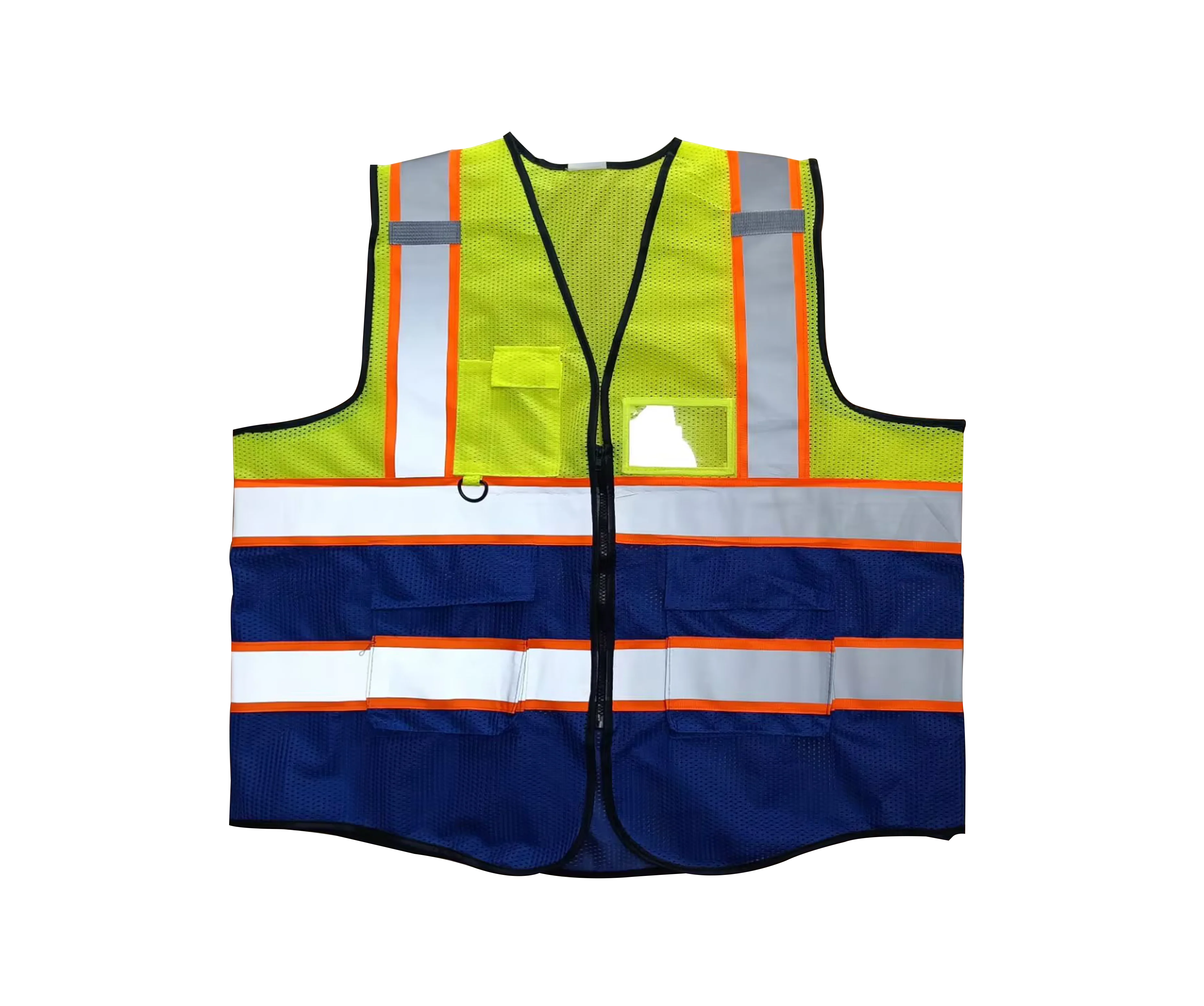 Mesh Safety Vest Customized Your Text Logo Reflective Motocycle Vest Hi Visibility Construction Work Uniform Security ANSI