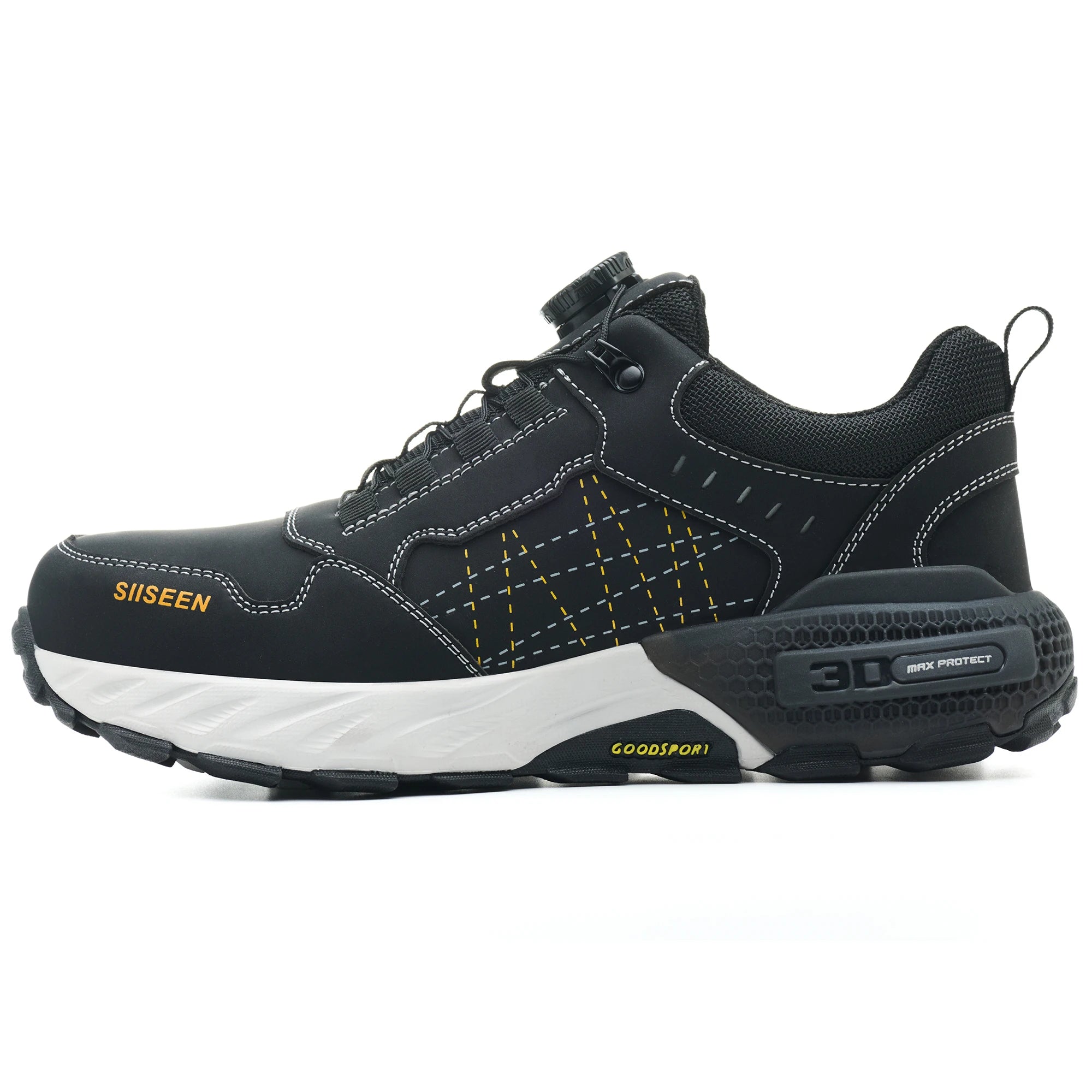 Men's Steel Toe Safety Shoes Anti-Puncture Anti-Slip Wear-Resistant Industrial Work Footwear Fashionable Men's Foot Protection