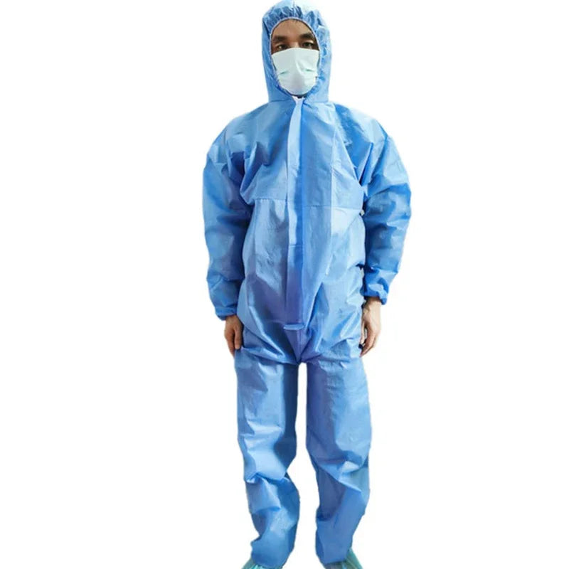 Disposable Breathable Dustproof Water Oil Resistant Work Safety Overall Anti Dust Spary Painting Decorating Labour Coverall Suit