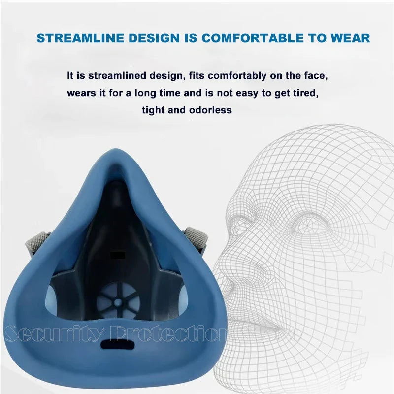17in1 7502 Dust Gas Respirator Half Face Dust Mask For Painting Spraying Organic Vapor Chemical Gas Filter Work Safety For 3M