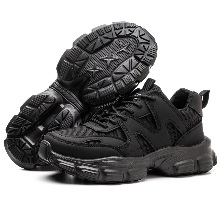 Women Safety Shoes Steel Toe Anti- Crush Lightweight Comfortable Anti- Slip Slip- Resistant Work Boots for Factory Floor