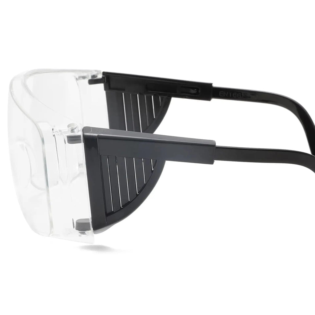 Wrap-Around Safety Glasses for Men & Women, Anti-Dust Anti-UV Industrial Work Goggles for Shooting, Cycling, Lab Use