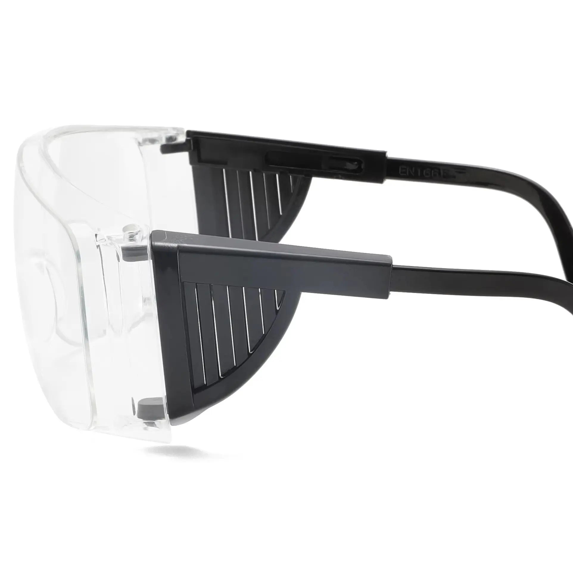 Wrap-Around Safety Glasses for Men & Women, Anti-Dust Anti-UV Industrial Work Goggles for Shooting, Cycling, Lab Use