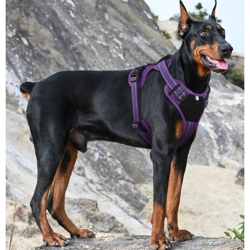 Dog Harnesses Leads Vest Type Pet Harness Large Dog Harness Explosion-proof Reflective Dog Tactical Harness