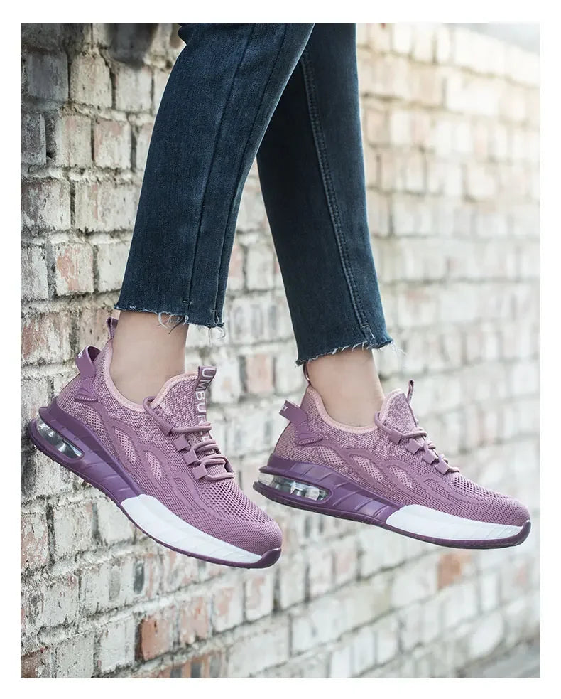 New Women Safety Shoes for Work Safety Boots Breathable Steel Toe Puncture Proof Sport Work Sneakers Construction Security Boots