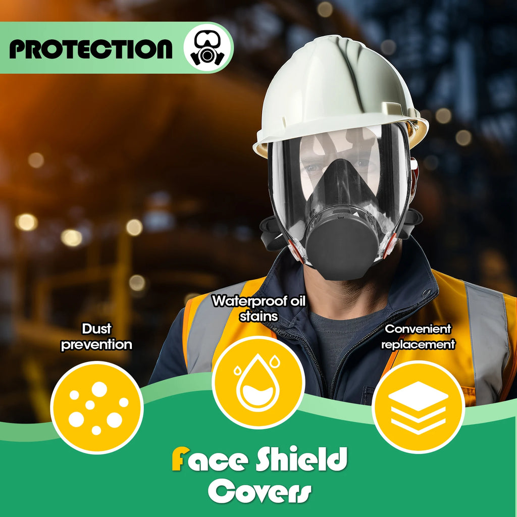 30 Pcs Tear Offs Lens Covers For 3M 6885 6800 6900 6000 Series Full Face Respirator Mask, Protective Film for Mask