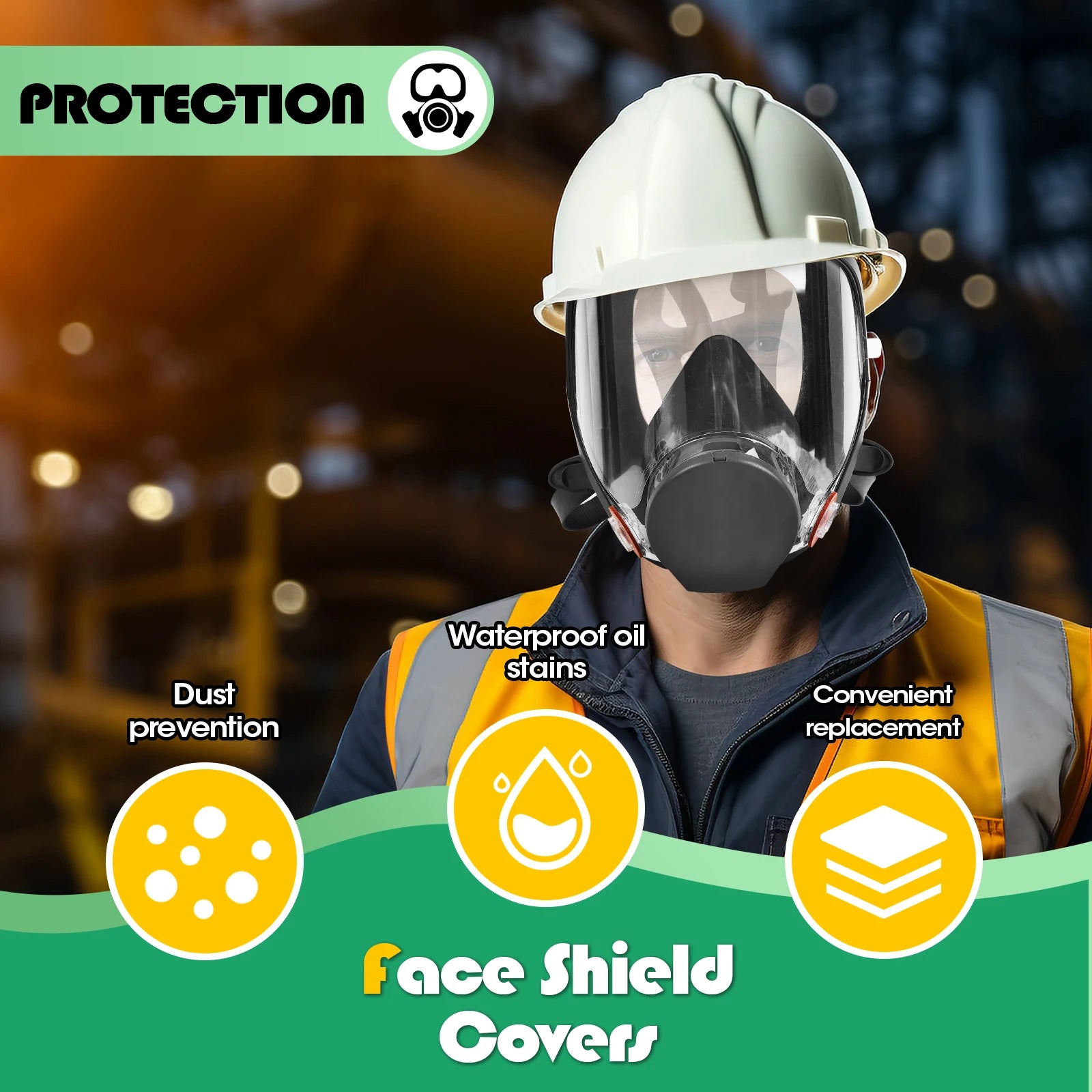 30 Pcs Tear Offs Lens Covers For 3M 6885 6800 6900 6000 Series Full Face Respirator Mask, Protective Film for Mask