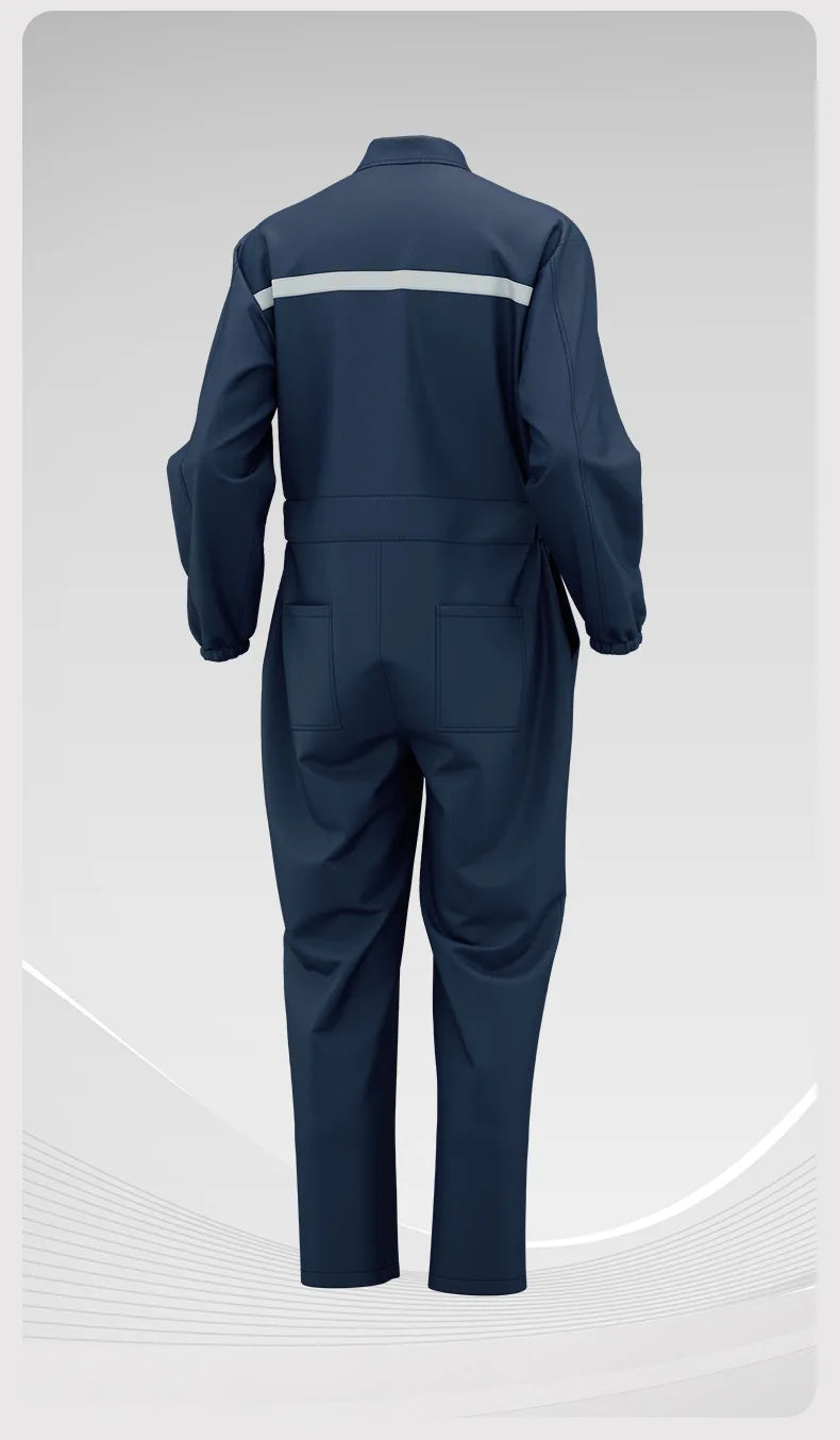Men's reflective overalls, wear-resistant and dirt-resistant, shipyard workshop construction safety and labor protection overall