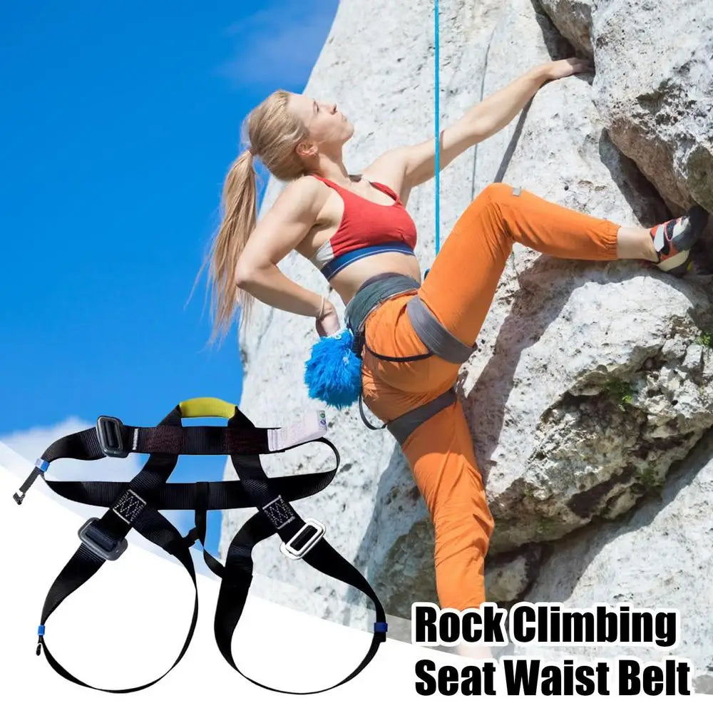 Climbing Harness Half Body Safety Belt Rappelling Equip Climbing Gear Thick Comfortable Men Mountaineering Harness for Roofing