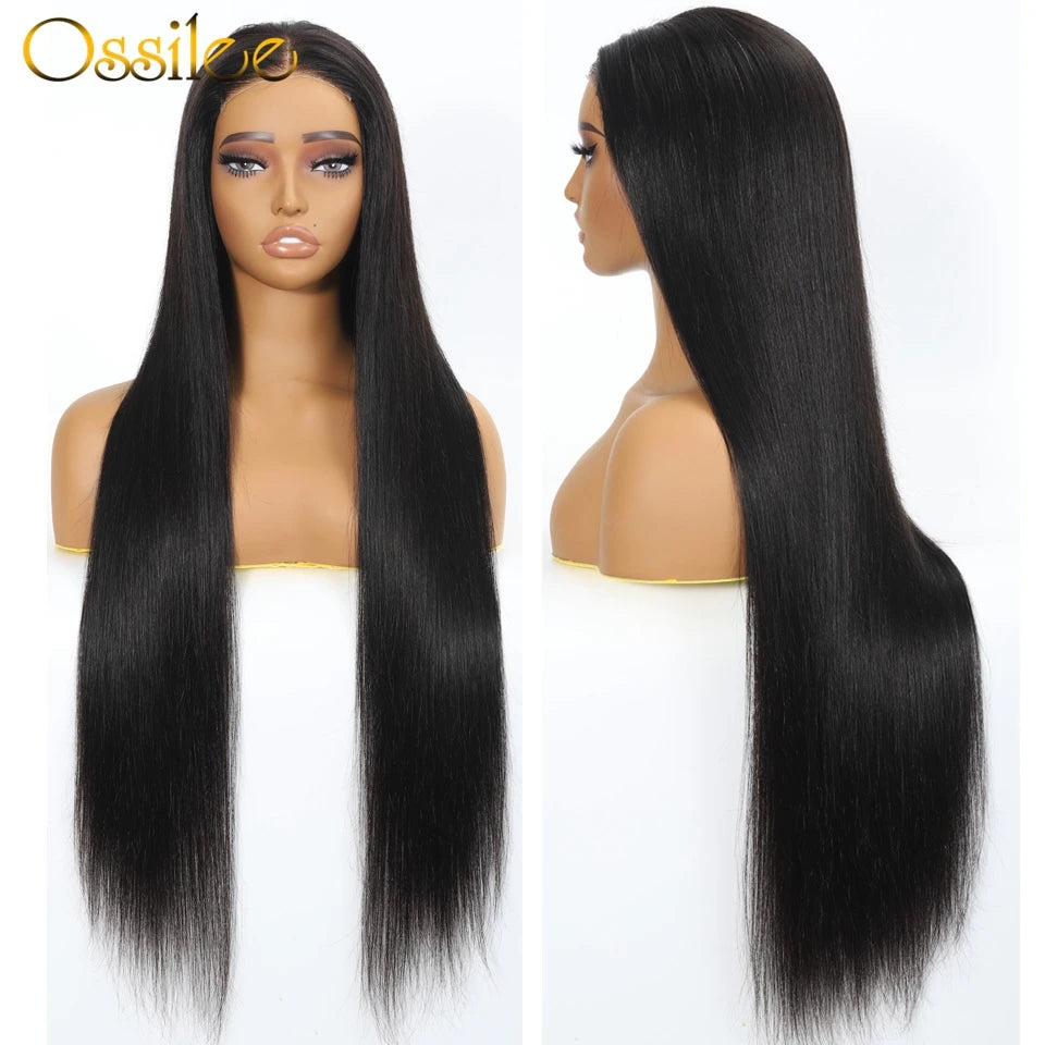 13x6 Lace Front Wigs Human Hair 200 Density Straight HD Lace Front Wigs Pre Plucked Straight Glueless Human Hair