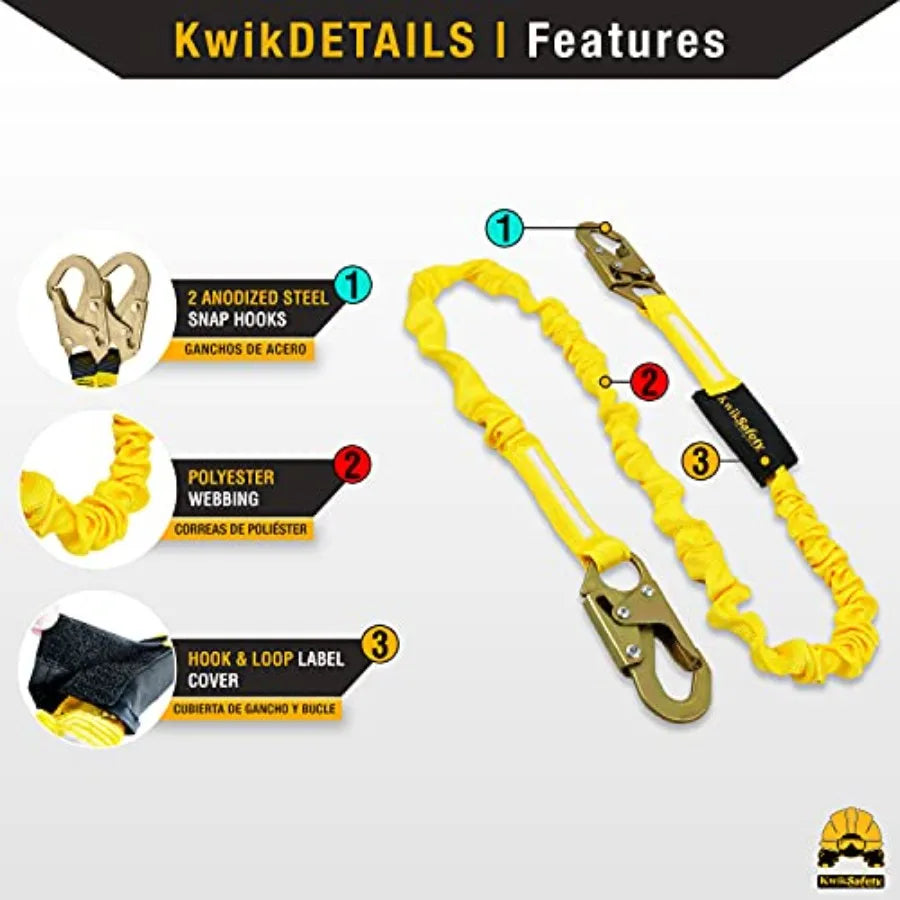 Fall Protection Safety Harness - Construction Roofing Fall Arrest Safety Harnesses - ANSI OSHA Compliant