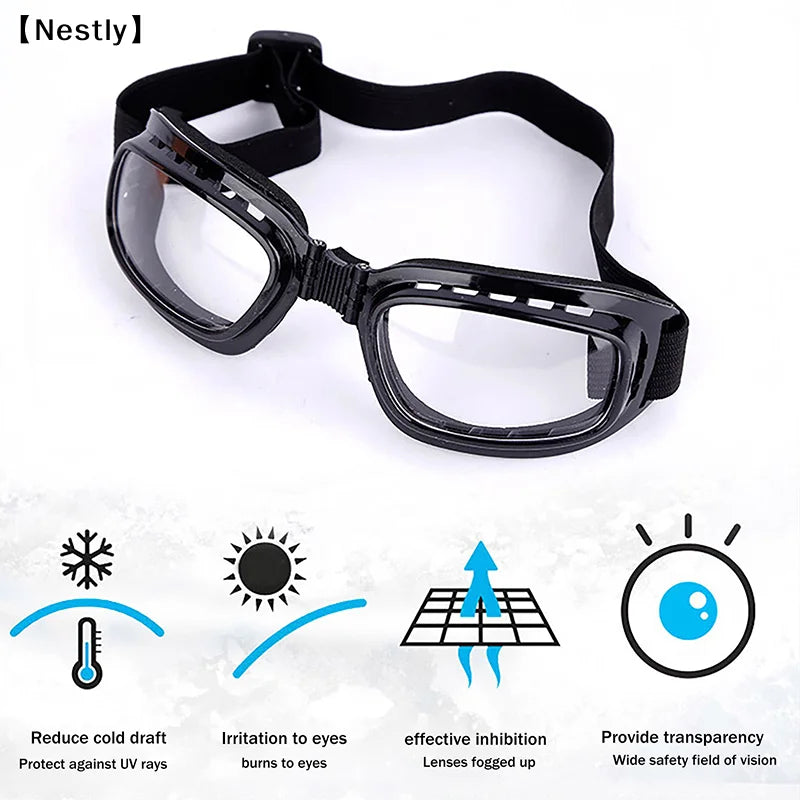 Safety Goggles Motorcycle Glasses Folding Glasses Anti Fog Windproof Sandproof Ski Goggles Off Road Racing Cycling Eyewear〔Nest〕