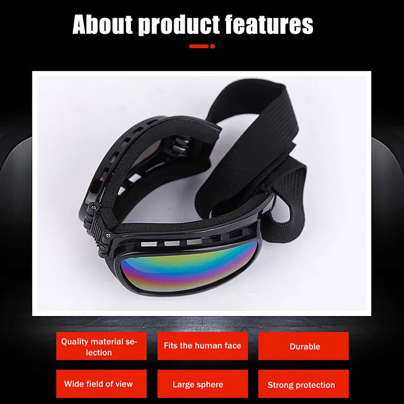Safety Goggles Motorcycle Glasses Folding Glasses Anti Fog Windproof Sandproof Ski Goggles Off Road Racing Cycling Eyewear〔Nest〕