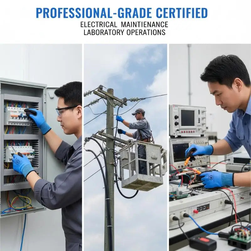 New 1 Pair Withstanding Voltage 1000V High Elasticity Glove Safety Protective Blue Electrician Insulating Gloves