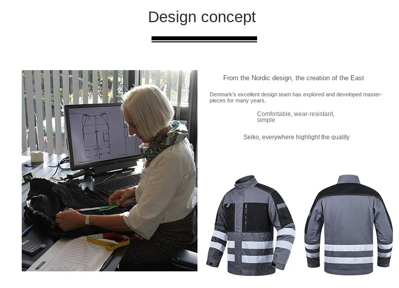 2026 New Work Clothes Men Construction Reflective Safety Coveralls Welding Suit Car Repair Workshop Mechanic Plus Size Clothes