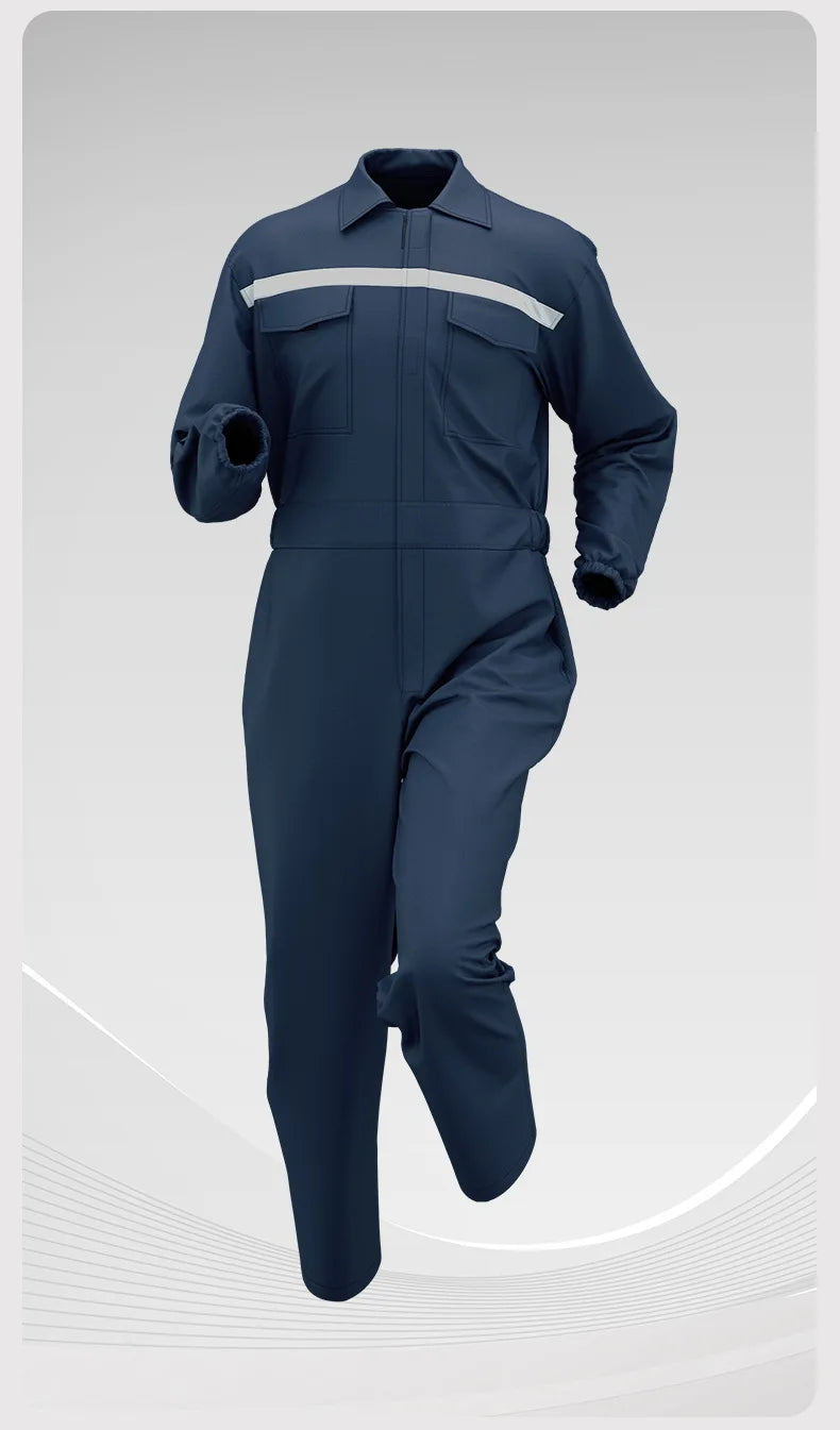 Men's reflective overalls, wear-resistant and dirt-resistant, shipyard workshop construction safety and labor protection overall