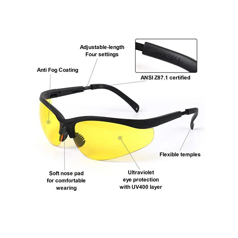 Shooting Glasses Men and Women Anti-fog ANSI Z87.1 Protective Glasses