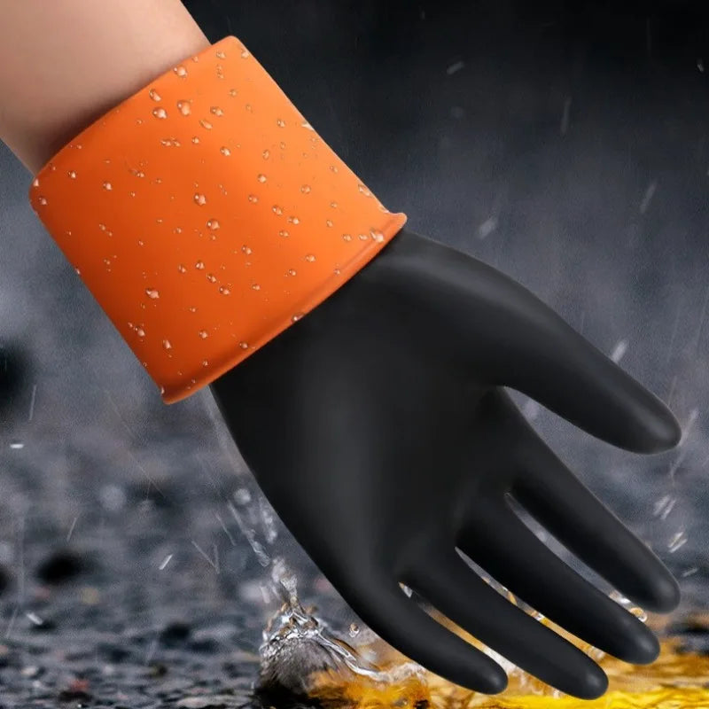 35-55cm Heavy Duty Waterproof Latex Gloves Chemical Resistant Acid Oil Resistant for Home Industry Factory Work Safety Gloves
