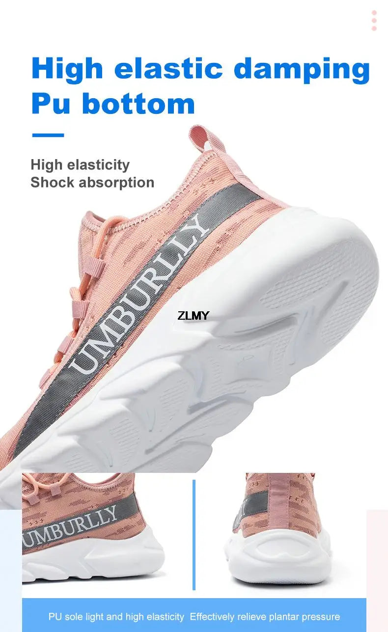 Women Safety Shoes New Steel Toe Work Safety Boots Breathable Working Sneaker Lightweight Sport Work Shoes Woman Boot Industrial