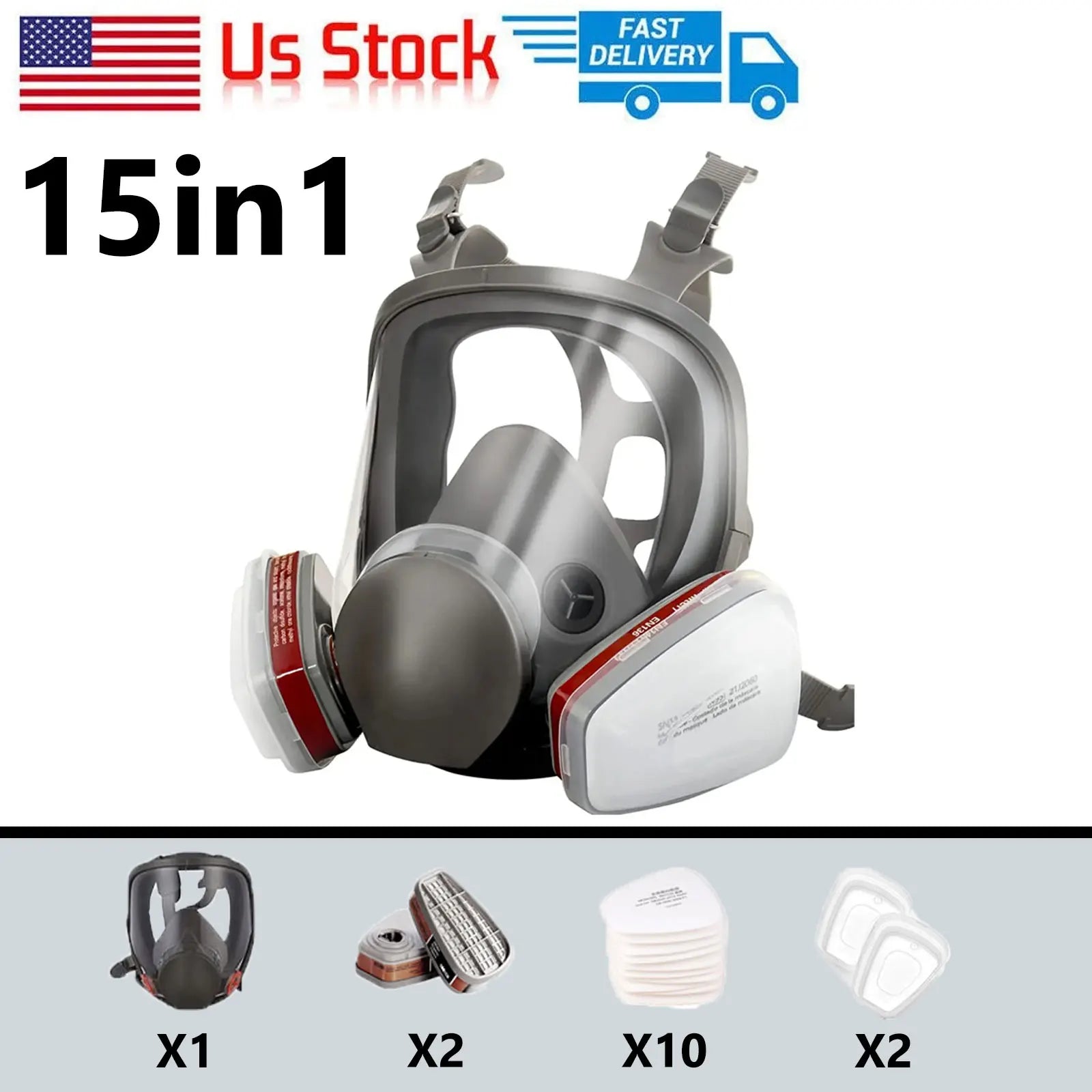 6800 Anti-Fog Gas Mask Full Face Industrial Painting Spraying Respirator Safety Work Filter Dust Proof Formaldehyde Protection