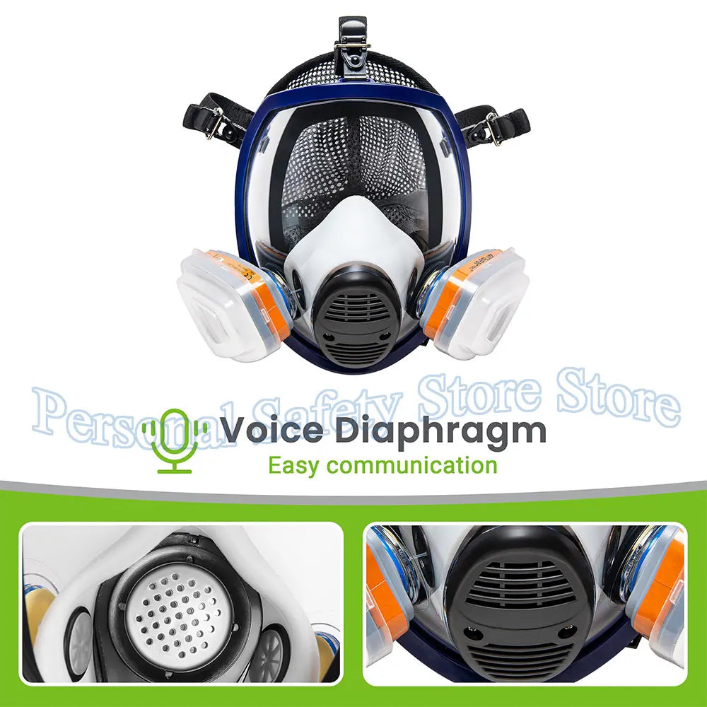 Chemical Gas Mask 6800 Dust Respirator Anti-Fog Full Face Mask Filter For Industrial Acid Gas, Welding Spray Paint Insecticide