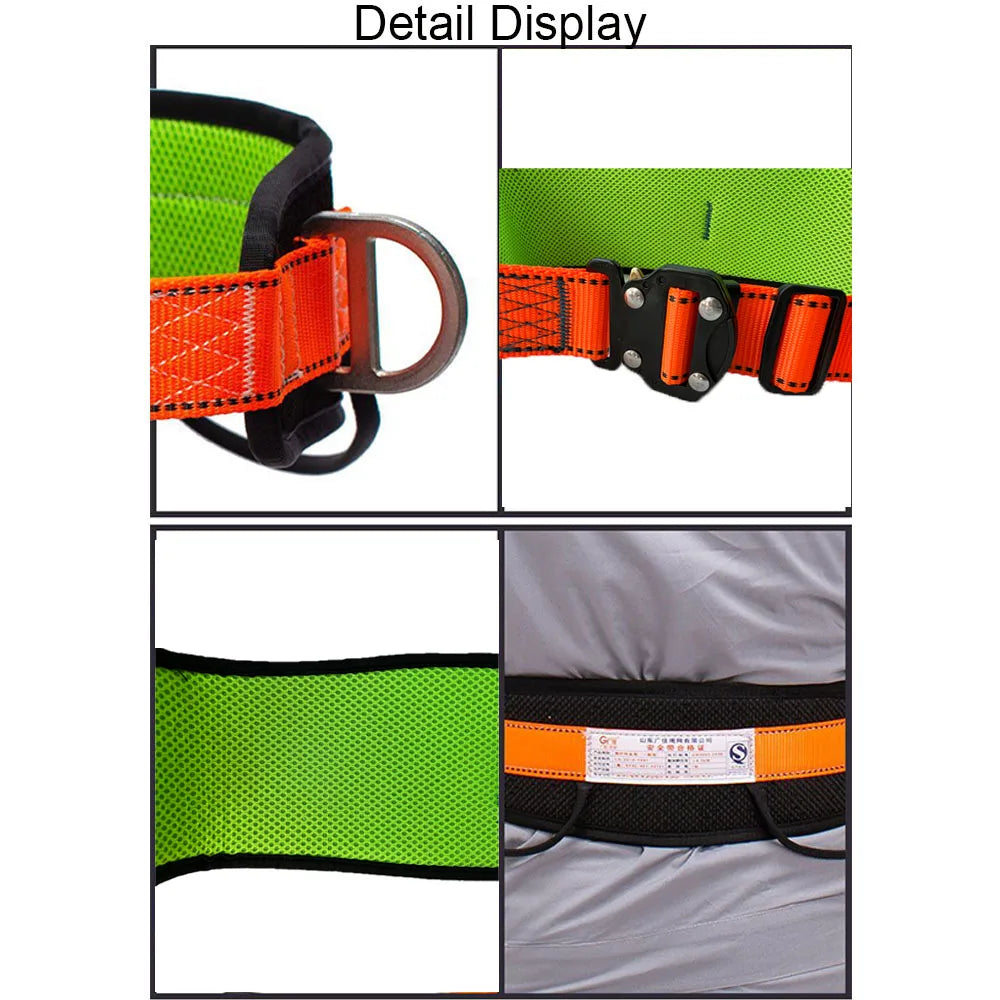 Single Waist Work Safety Belt High-altitude Work Harness Outdoor Rock Climbing Electrician Construction Protective Safety Rope