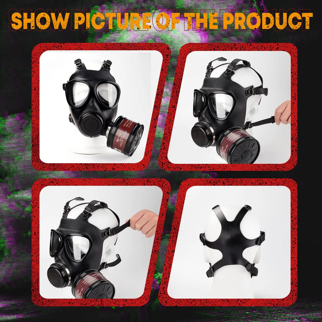 87 Full Face Gas Mask Chemical Prevention Pollution Prevention Mask Gasmasker with 40mm Filter Activated Carbon Filter