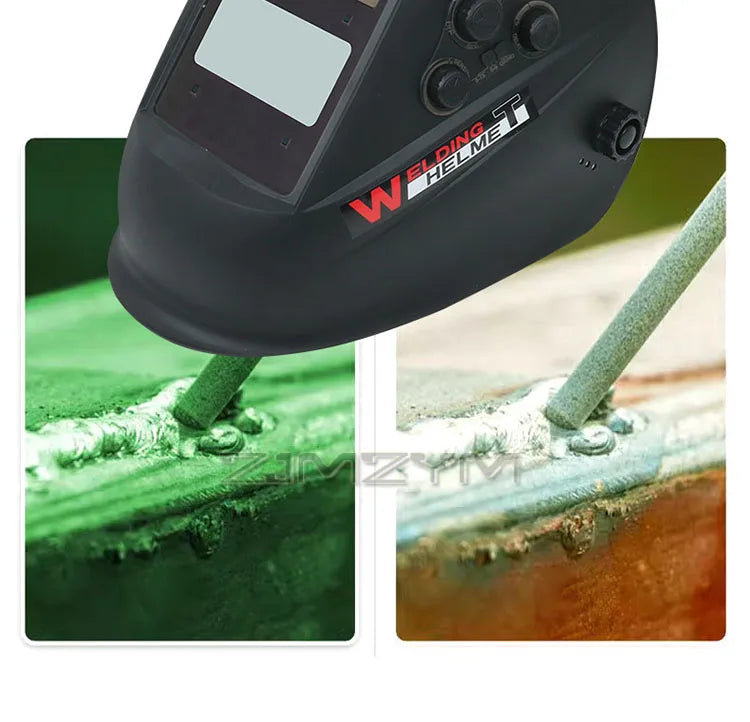 Large View Welder Protect Mask Automatic Dimming Welding Facemask 4 Sensors Solar Cell Powered Grinding Welding Cutting Helmet