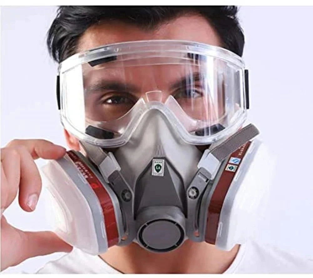 New 7in1/16in1 6200 Dust Gas Respirator Half Face Dust Mask For Painting Spraying Organic Vapor Chemical Gas Filter Work Safety