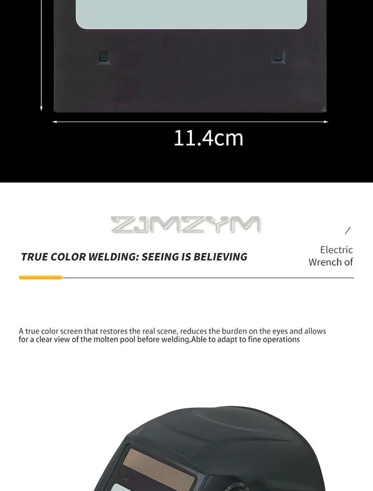 Large View Welder Protect Mask Automatic Dimming Welding Facemask 4 Sensors Solar Cell Powered Grinding Welding Cutting Helmet