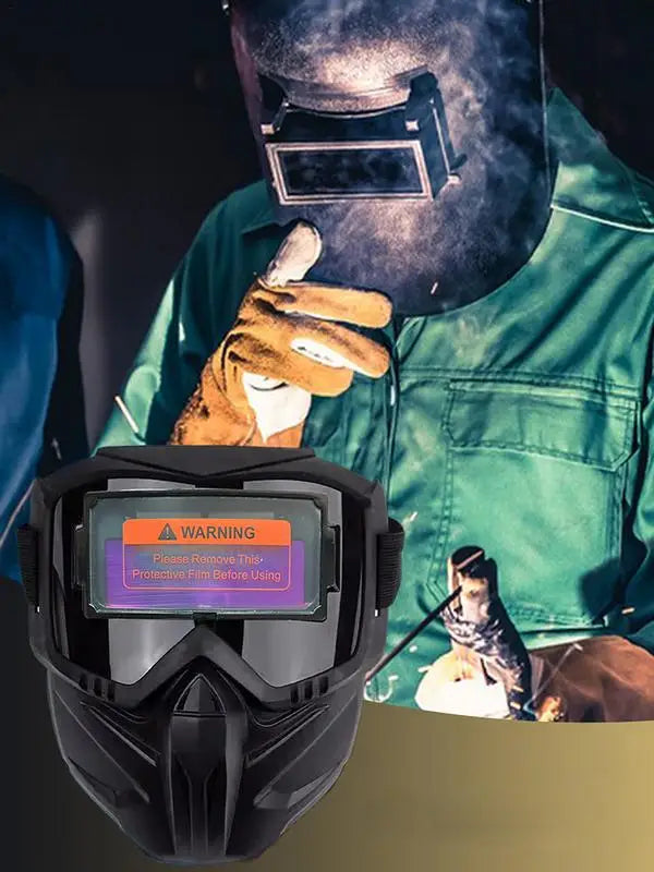 Auto Darkening Welding Mask For Arc Weld Grind Cut Solar Power Welder Mask True Color Lens Large View Welding Helmet