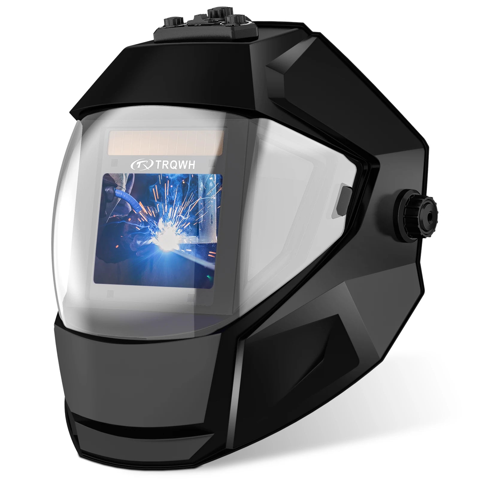 Panoramic View Welding Helmets Auto Darkening Welding Hood True Color 4 Arc Sensor Welder Mask Large Viewing Wide Shade