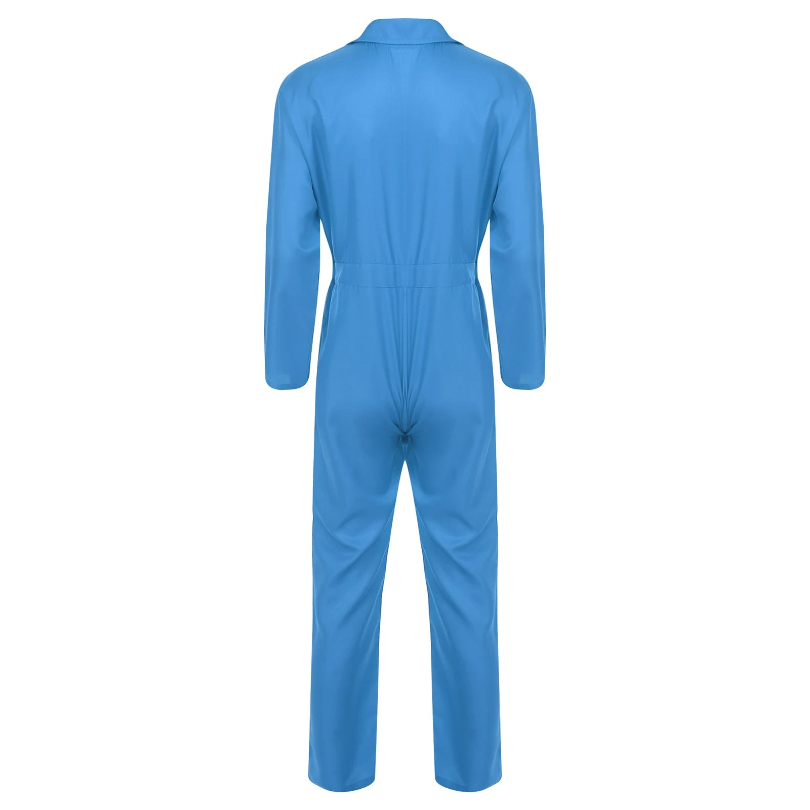 Mens Wear Button-up Work Coveralls Jumpsuit Resistant Overalls Costume Turn-down Collar Bodysuit Long Sleeve Workshops Uniforms