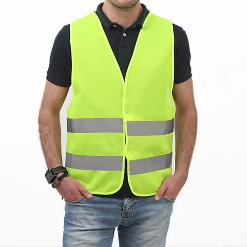 High Visibility Yellow Traffic Safety Reflective Vest Outdoor for Car Use Ideal for Running Cycling and Outdoor Sports 360Degree