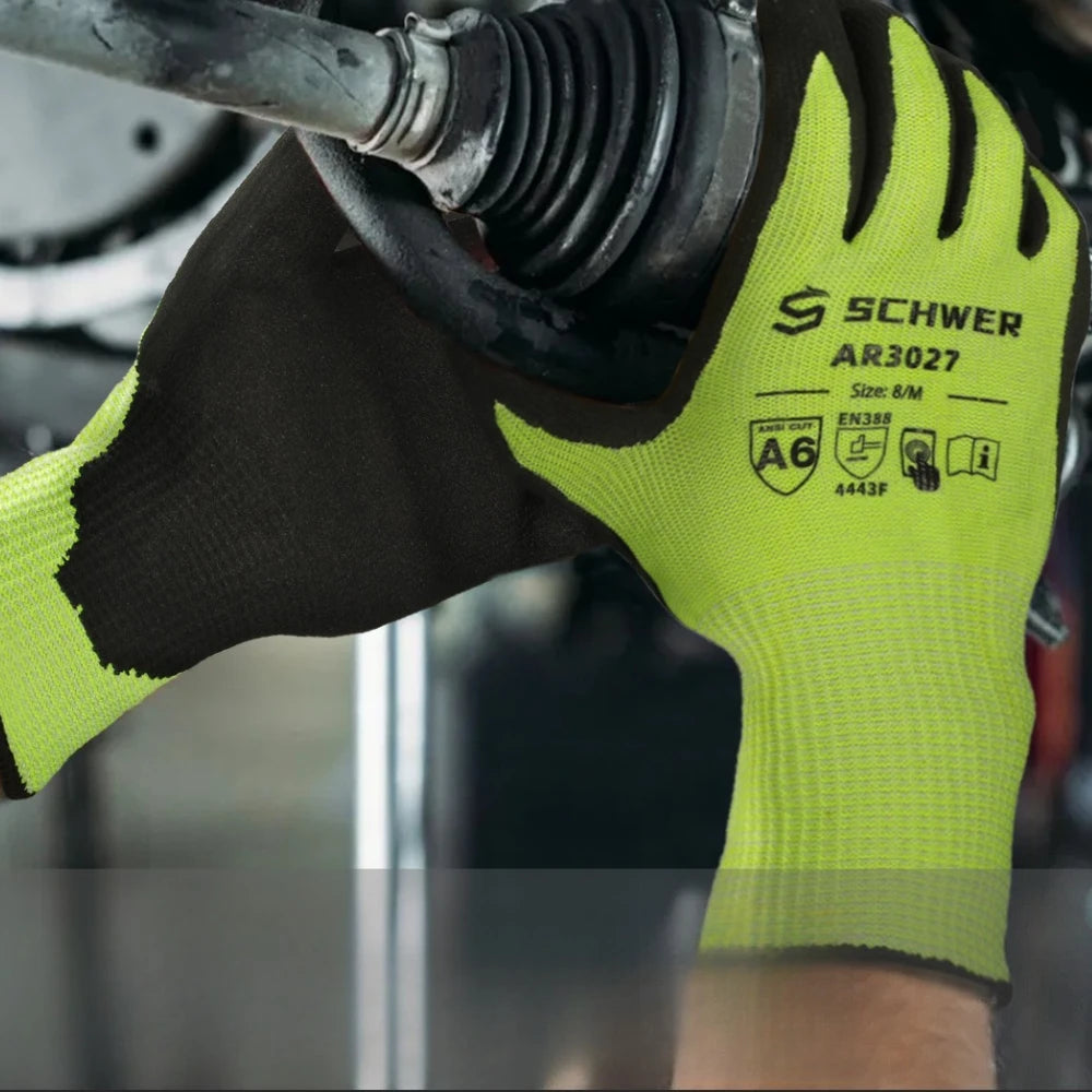 A6 Cut Resistant Gloves Steel Wire Anti-Cut Puncture Proof Anti-Slip Breathable Work Safety Gloves for Construction