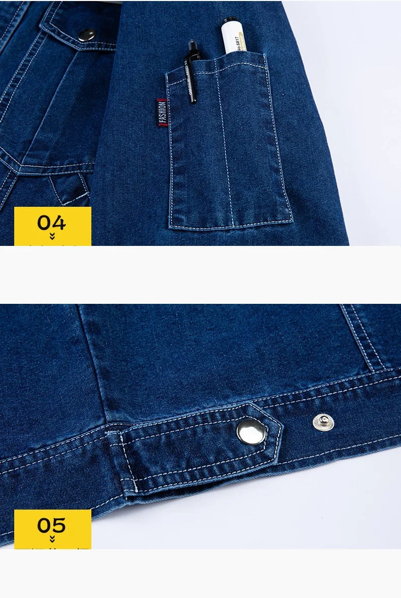 Summer Denim work clothes for men women Reflective stripe safety working Uniform Mechanic repairman worker Coverall welding Suit