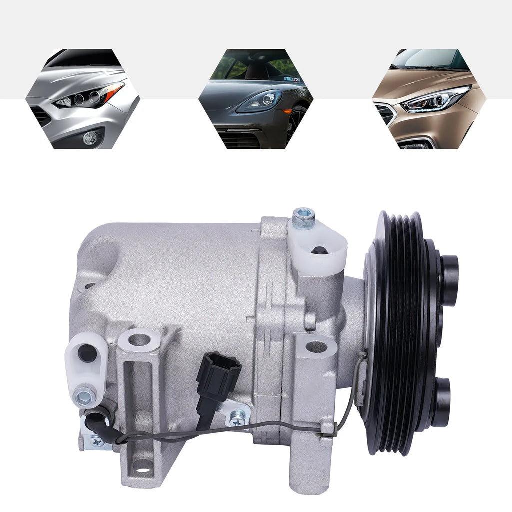 A/C Compressor With Clutch CO 10386C, Replacement for 99-04 Nissan Frontier 3.3L & 00-04 Xterra 3.3L, 12V